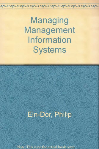 Beispielbild fr Managing Management Information zum Verkauf von Better World Books