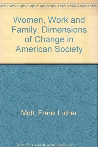 Beispielbild fr Women, Work and Family: Dimensions of Change in American Society zum Verkauf von Kennys Bookshop and Art Galleries Ltd.