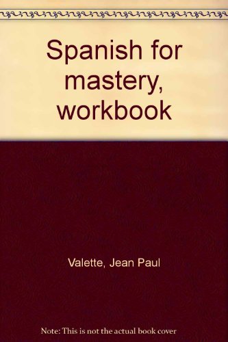 Stock image for Spanish for mastery, workbook for sale by HPB-Ruby
