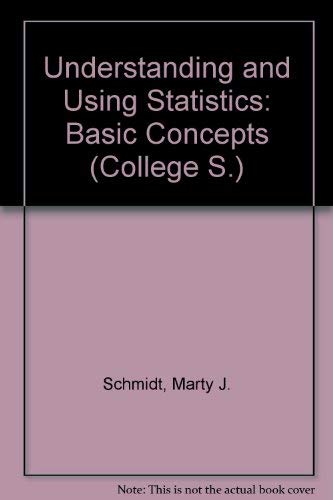 Beispielbild fr Understanding and Using Statistics - Basic Concepts zum Verkauf von UHR Books