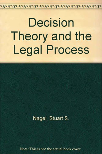 Stock image for Decision Theory and the Legal Process for sale by Tiber Books