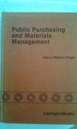 Imagen de archivo de Public Purchasing and Materials Management a la venta por Better World Books