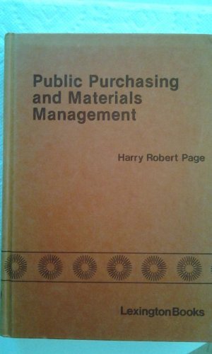 Stock image for Public Purchasing and Materials Management for sale by Better World Books