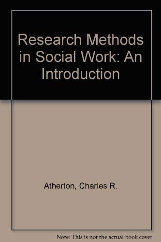 Beispielbild fr Methods of Social Work Research zum Verkauf von Better World Books