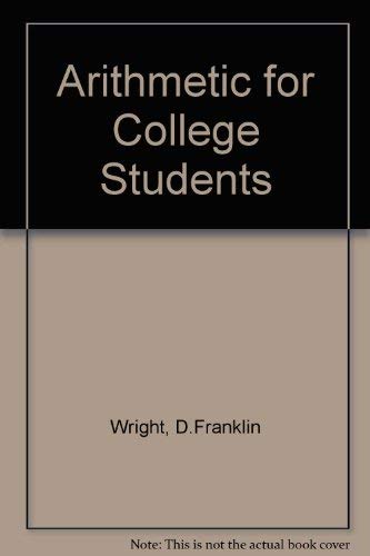 9780669048575: Arithmetic for college students