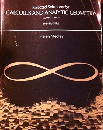 Beispielbild fr Selected Solutions for Calculus and Analytic Geometry zum Verkauf von ThriftBooks-Dallas