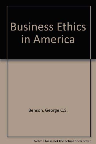 Stock image for Business Ethics in America for sale by Better World Books: West