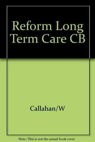 Imagen de archivo de Reforming the Long-Term-Care System : Financial and Organizational Options a la venta por Better World Books