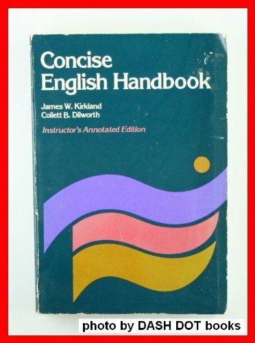 Imagen de archivo de Concise English Handbook (Instructor's Annotated Edition) a la venta por Persephone's Books