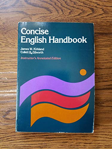 Stock image for Concise English Handbook (Instructor's Annotated Edition) for sale by Persephone's Books