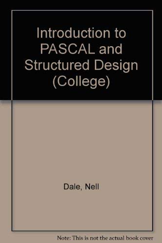 Imagen de archivo de Introduction to PASCAL and Structured Design a la venta por Books Puddle