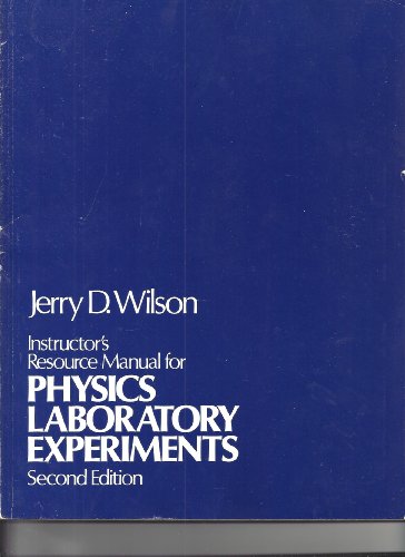 Stock image for Physics Laboratory Experiments: Instructor's Gde (College) for sale by Better World Books: West