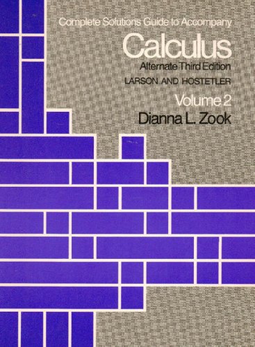 Beispielbild fr Complete solutions guide to accompany "Calculus, alternate third ed." zum Verkauf von HPB-Red