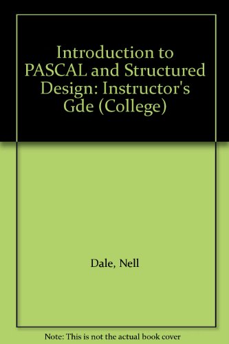 Imagen de archivo de Introduction to PASCAL and Structured Design: Instructor*s Gde (College) a la venta por dsmbooks