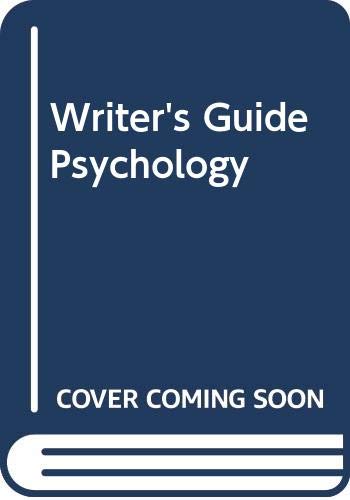 Beispielbild fr Writer's Guide Psychology zum Verkauf von HPB-Red