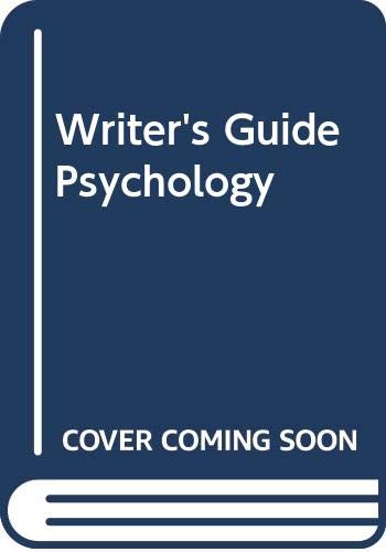Imagen de archivo de Writer's Guide Psychology a la venta por Black Tree Books