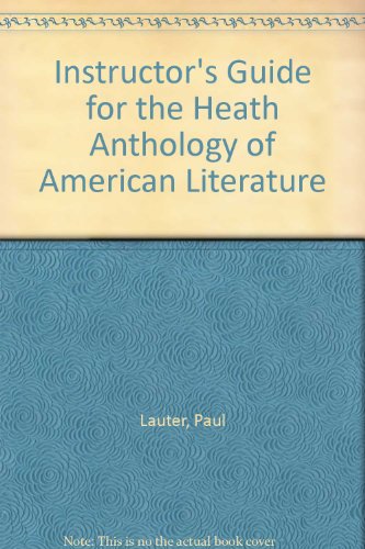 9780669120660: Instructor's Guide for the Heath Anthology of American Literature