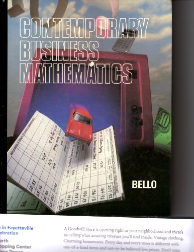 Contemporary Business Mathematics (9780669121742) by Bello, Ignacio