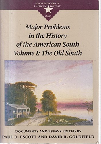 9780669131574: The Old South (v. 1) (Major problems in American history series)