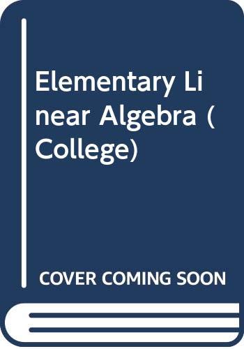 Elementary linear algebra (9780669145830) by Larson, Ron