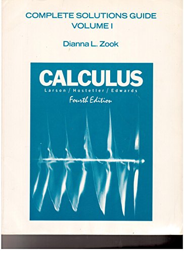 Imagen de archivo de CALCULUS, COMPLETE SOLUTIONS GUIDE VOLUME 1 a la venta por mixedbag