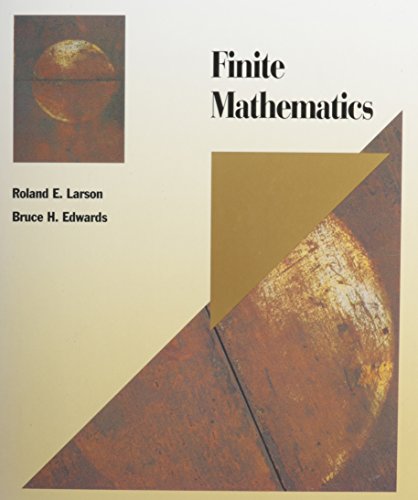 Imagen de archivo de Finite Mathematics ; 9780669168013 ; 0669168017 a la venta por APlus Textbooks