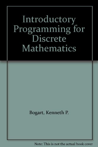 Stock image for Introductory Programming for Discrete Mathematics for sale by Zubal-Books, Since 1961