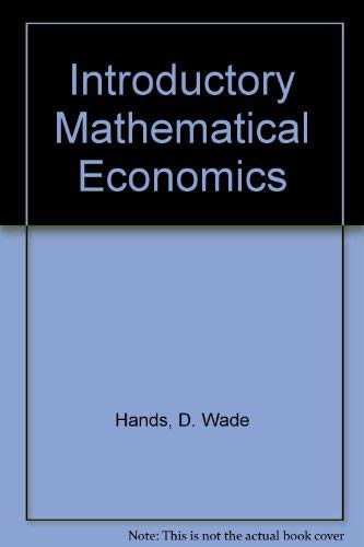 Imagen de archivo de Introductory Mathematical Economics a la venta por ThriftBooks-Atlanta