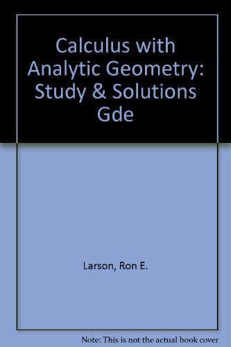 9780669178449: Study & Solutions Gde (Calculus with Analytic Geometry)