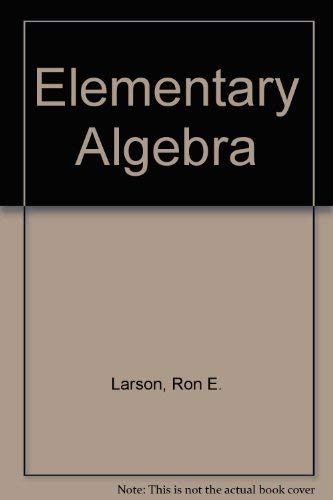 Beispielbild fr Elementary Algebra zum Verkauf von Half Price Books Inc.