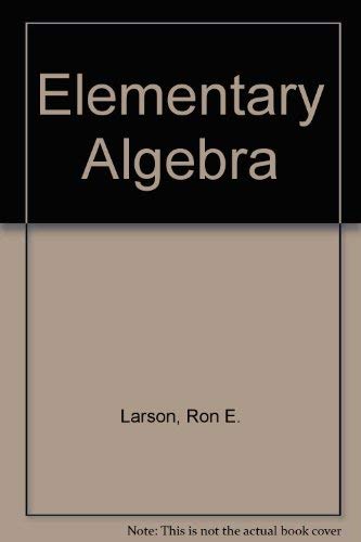Stock image for Elementary Algebra for sale by Half Price Books Inc.