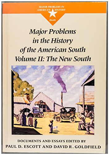 Beispielbild fr Major Problems in the History of the American South: The New South v.2: The New South Vol 2 zum Verkauf von medimops