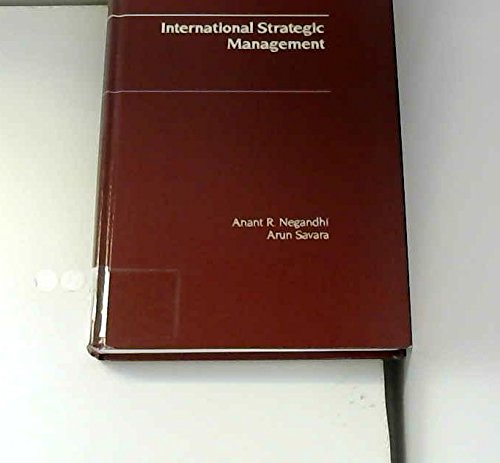 Imagen de archivo de International Strategic Management a la venta por Better World Books: West