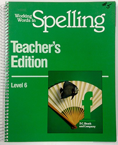 Working Words in Spelling F Teacher's Edition (9780669206920) by D.C. Heath