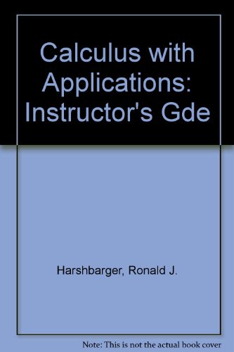 9780669211481: Instructor's Gde (Calculus with Applications)