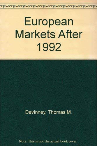 Beispielbild fr European Markets after 1992 zum Verkauf von Better World Books