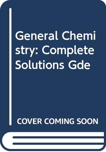 Beispielbild fr General Chemistry: Complete Solutions Gde zum Verkauf von Allied Book Company Inc.