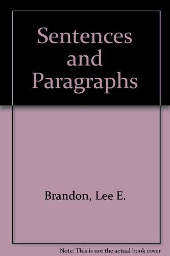 Sentences and Paragraphs (9780669276343) by Brandon, Lee