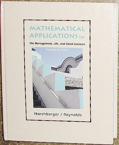 Imagen de archivo de Mathematical Applications for the Management, Life and Social Sciences a la venta por Better World Books