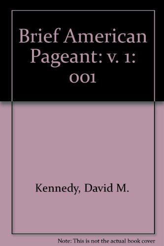 9780669289008: Brief American Pageant: v. 1: 001