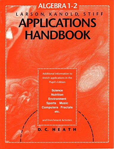 Imagen de archivo de Applications handbook a la venta por Wonder Book