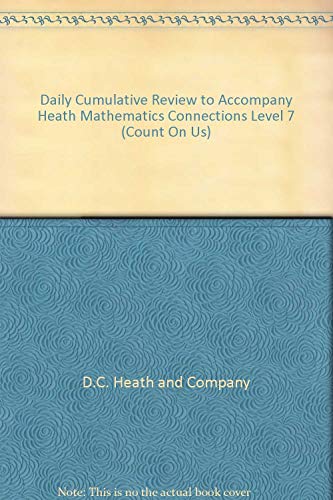 Stock image for Daily Cumulative Review to Accompany Heath Mathematics Connections Level 7 (Count On Us) for sale by ThriftBooks-Dallas