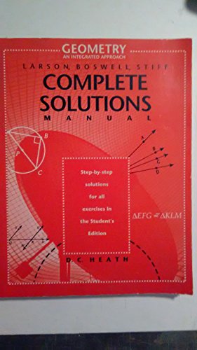 Geometry: Complete Solutions Manual (9780669316797) by Ron Larson; Laurie Boswell; Lee Stiff