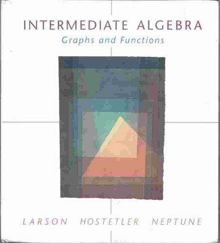 Imagen de archivo de Intermediate Algebra: Graphs and Functions a la venta por HPB-Red
