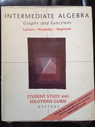 Stock image for Intermediate Algebra: Study and Solutions Guide: Graphs and Functions for sale by Friends of  Pima County Public Library