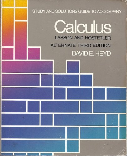 Stock image for Study and Solutions Guide for Calculus (Alternate Fifth Edition) for sale by BooksRun