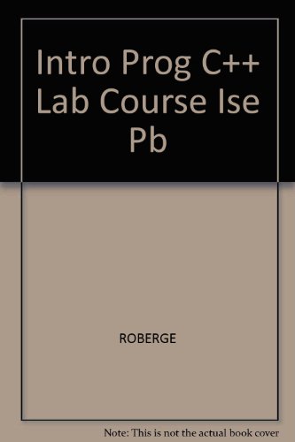 9780669347180: Intro Prog C++ Lab Course Ise Pb