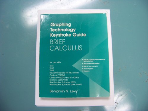 Beispielbild fr Graphing Technology Keystroke: Guide for Brief Calculus zum Verkauf von HPB-Red