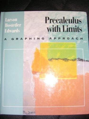 Imagen de archivo de Precalculus With Limits: A Graphing Approach a la venta por HPB-Red