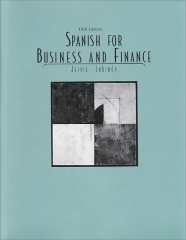 Imagen de archivo de Spanish for Business and Finance a la venta por Better World Books